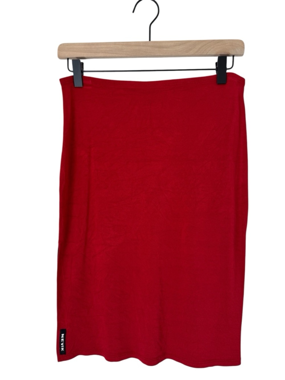 Vintage NEVIK Women’s Red Pencil Skirt with Slit Size M Canadian